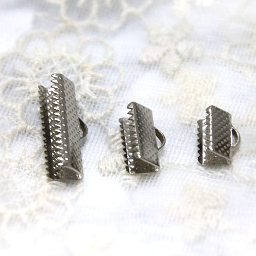 カン付きヒモ留めワニ口<br><値下げ♥><br>10/13/20㎜・silver<br>1/5/30EA