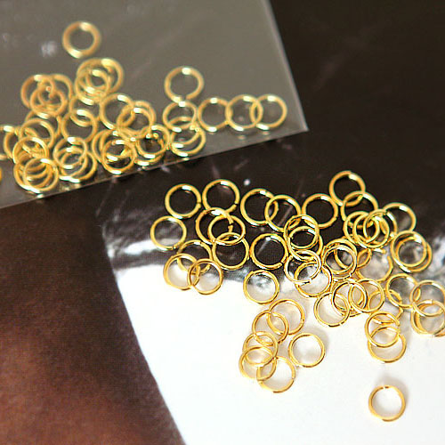 丸カン <br><値下げ♥><br>小(5mm)/大(10mm)・2色<br>1/10EA