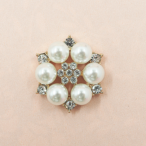 フラワー金属パーツ<br>12㎜/30㎜・white<br>2/10EA