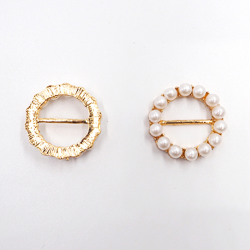 パール バックル<br>24㎜*15㎜・金色<br>5/10EA