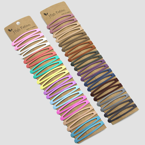 #01 ツヤ無しパッチンピン<br>11㎜*62㎜/楕円形<br>20EA(1セット)