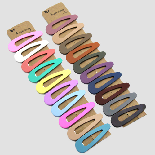 #02 ツヤ無しパッチンピン<br>23㎜*72㎜/三角形<br>10EA(1セット)