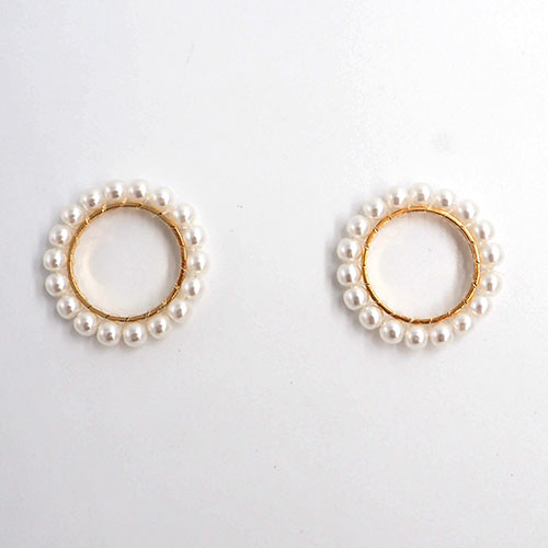 パール円形装飾<br>20㎜・gold<br>2/10EA