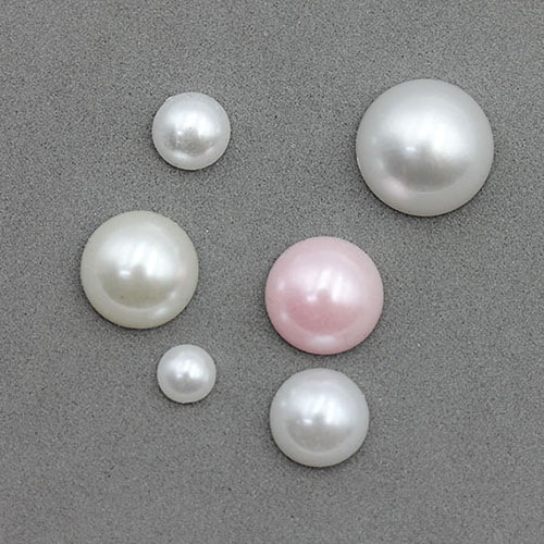 円形ハーフパール<br>6㎜~14㎜・3color<br>10/100EA