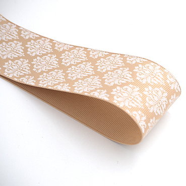 RIBEL ダマスク柄プリントグログラン 【激安リボン問屋リベル】