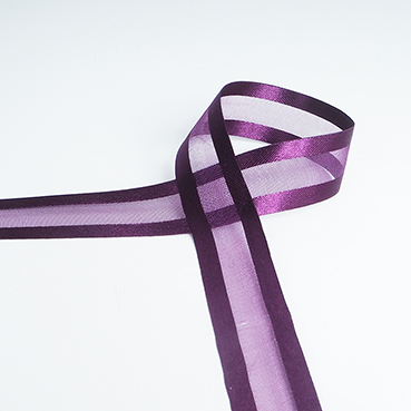 20 京紫(きょうむらさき) サテンオーガンジー 幅7/15/25/38㎜ 長さ45M