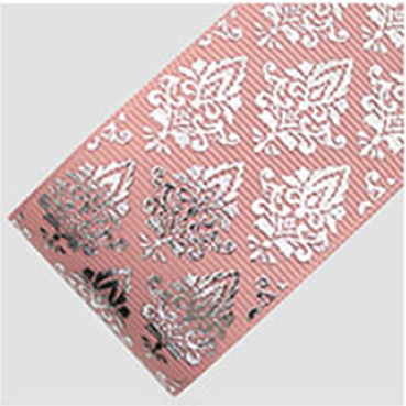 RIBEL ダマスク柄プリントグログラン 【激安リボン問屋リベル】