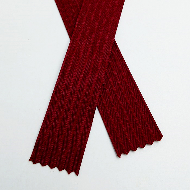 #23 朱殷_単色ストライプ_ribel ribbon.jpg