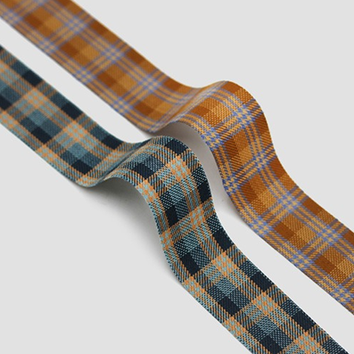 ソフトチェックリボン6色 幅25/40㎜ 長さ9M