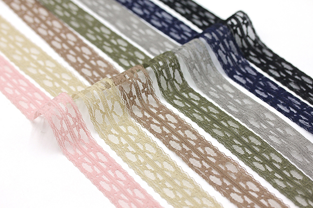 ラッセルレース010 4色 幅25㎜ 長さ9M