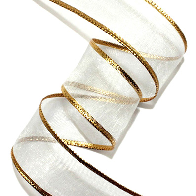 リボン通販RIBEL】 丈夫な金糸リボン17色 幅15/25mm 【激安リボン
